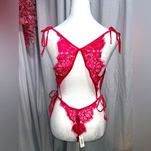 AdoreMe Vibrant Pink Lace Lingerie